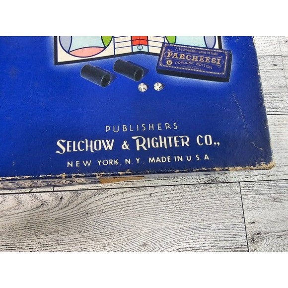 Vintage Parcheesi Board Game (1959) Made in USA by Selchow & Righter Co. CIB - Picture 1 of 7